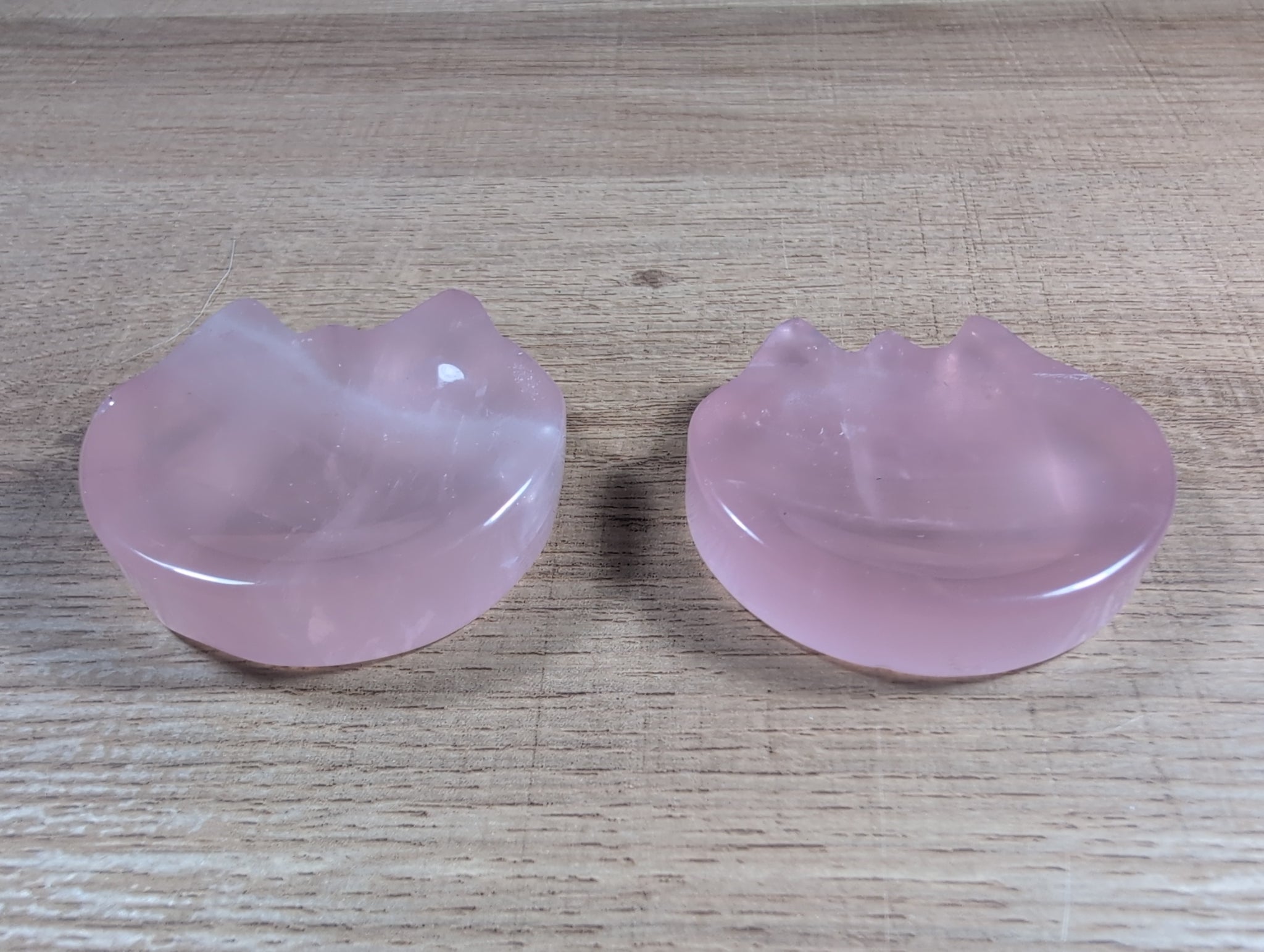 Cat Shaped Rose Quartz Bowl