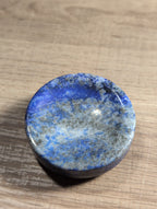 Lapis Lazuli crystal bowl from Syn's Crystal Co, natural blue gemstone dish for wisdom, intuition, and chakra display.