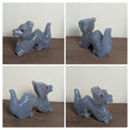 Detailed dragon carving sculpture by Syn's Crystal Co, showcasing intricate craftsmanship and textured crystal details.