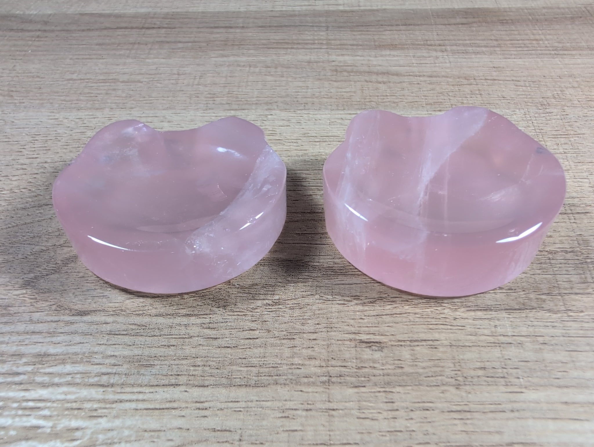 Teddy Bear Head Shaped Rose Quartz Bowl