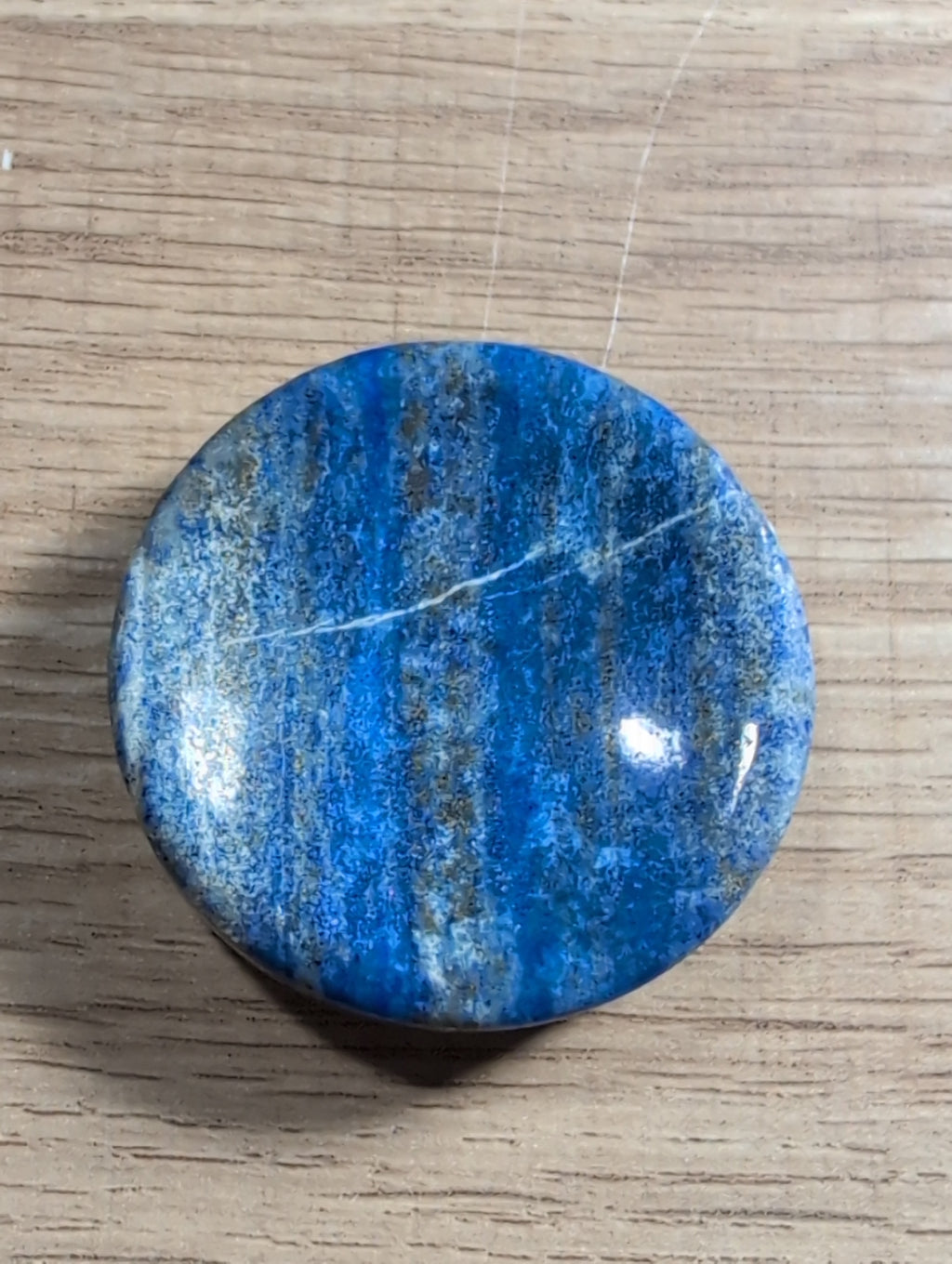 Lapis Lazuli crystal bowl from Syn's Crystal Co, natural blue gemstone dish for wisdom, intuition, and chakra display.