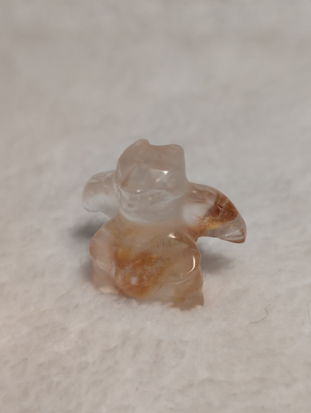Mini Charizard Pokemon carving by Syn's Crystal Co, detailed crystal sculpture of the iconic fire-type Pokémon.
