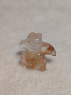 Mini Charizard Pokemon carving by Syn's Crystal Co, detailed crystal sculpture of the iconic fire-type Pokémon.