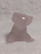 Mini Mew Pokemon carving by Syn's Crystal Co, detailed crystal sculpture featuring the iconic Psychic-type Pokémon.
